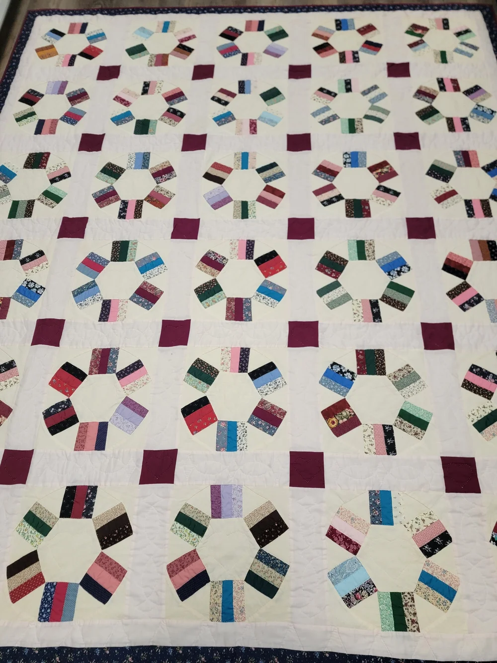 Vintage Patchwork Quilt Hand Quilted 77